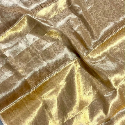 Pure Banaras Silk Saree-Royal Antique Gold with rich Gold Zari Pallu-B-PS-AG-002