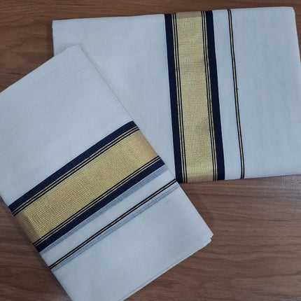 Kerala Handloom Set-Mundu-BP-HL-SM-GMBBK