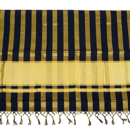 Kerala Handloom Pure Cotton Saree with Big stripe Kasavu-BP-HL-BSKB-002