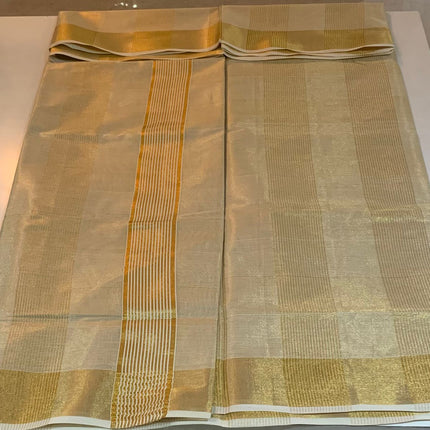 Golden stripes Kerala Tissue saree -BP-PL-GSTKS-006