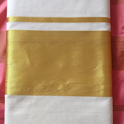 Kerala Handloom Pure cotton Classic Kasavu Saree -BP-HL-KGB-005