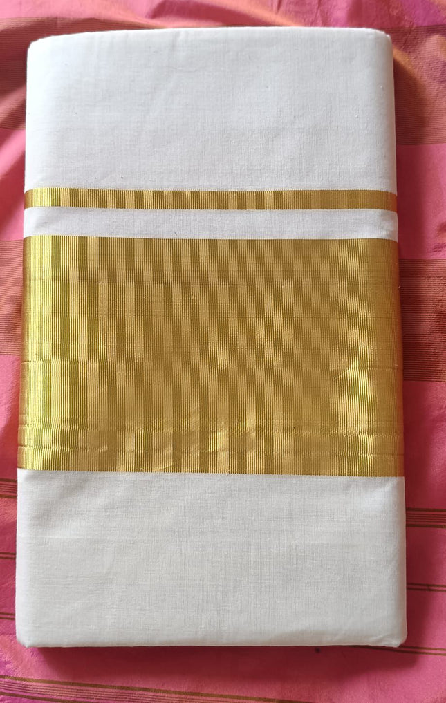 Kerala Handloom Pure cotton Classic Kasavu Saree -BP-HL-KGB-005