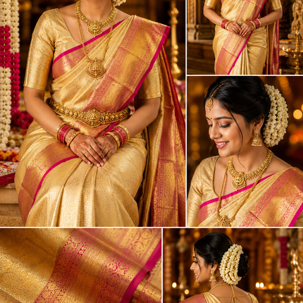 Bridal Kanchipuram Pure Silk Handloom Saree -KP-BL-HL-001