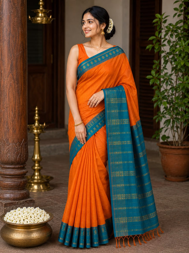 Pure Silk Cotton Kanchipuram Saree-KP-PS-CN-001