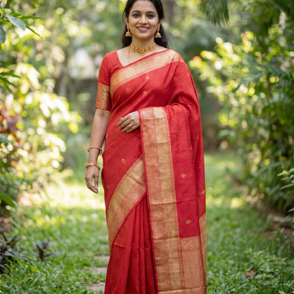 Kanchipuram Silk Saree with Rich Pallu and Blouse Piece-KP-SESK-PL-004