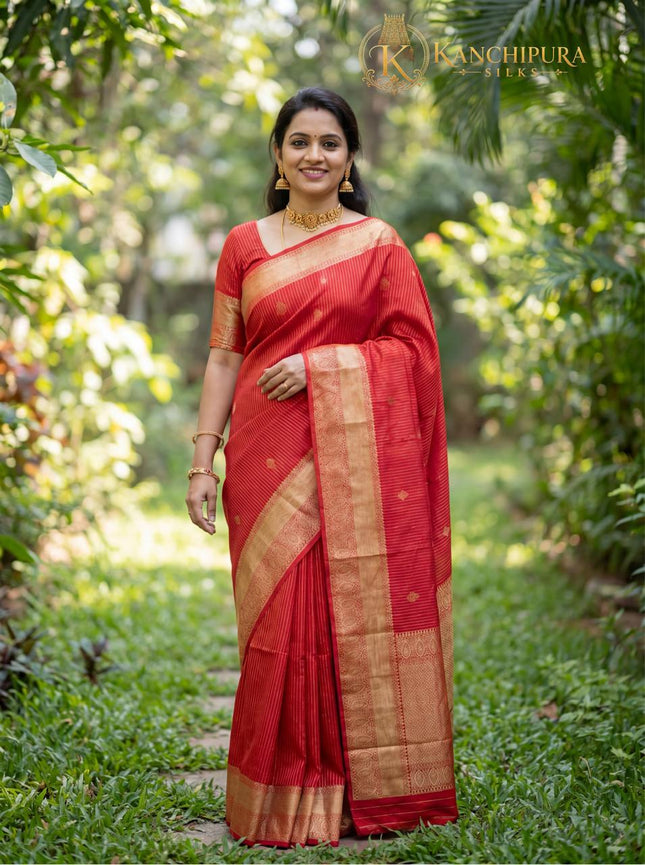 Kanchipuram Silk Saree with Rich Pallu and Blouse Piece-KP-SESK-PL-004