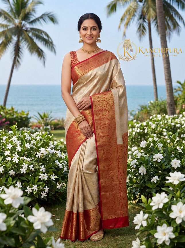 Kanchipuram Tissue Silk Saree-KP-T-PC-001