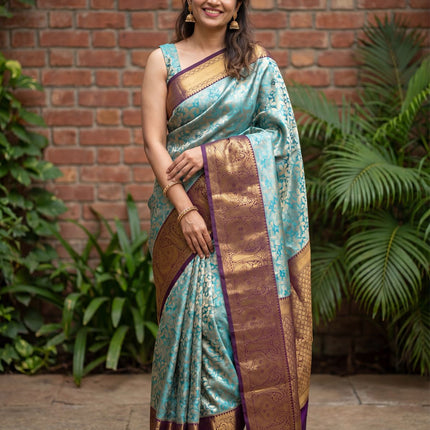 Kanchipuram Tissue Silk Saree -KP-T-PC-003