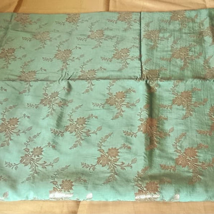 Banaras Pure Silk Designer Light Sky Blue Saree with Antique Gold Floral Zari Weaving-B-PSD-LSB-AGZ-003