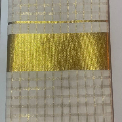 Check Kerala saree with Golden Kasavu -BP-PL-CKSGK-003