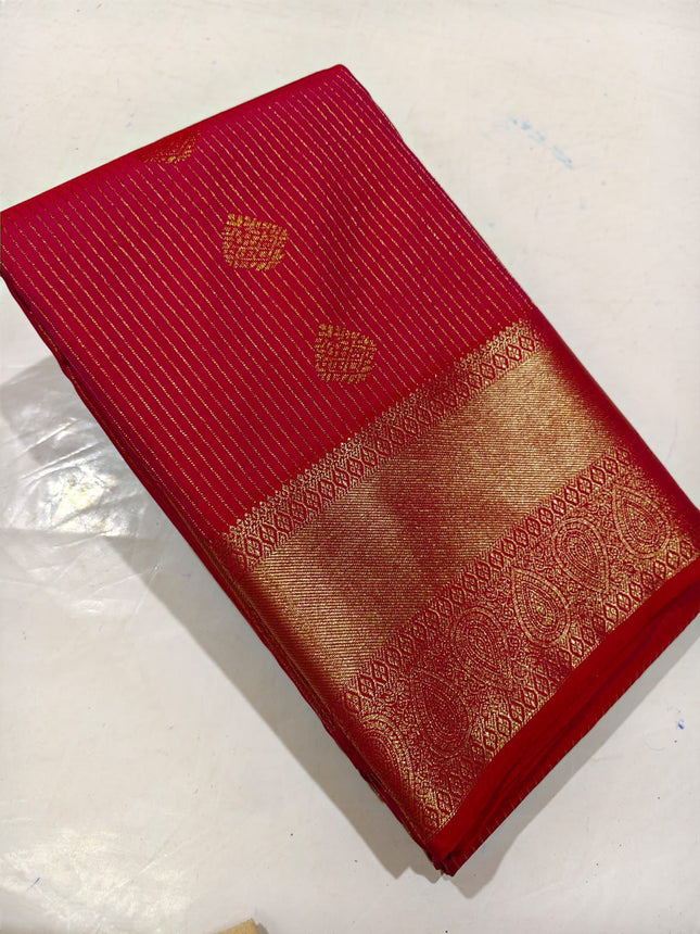Kanchipuram Silk Saree with Rich Pallu and Blouse Piece-KP-SESK-PL-004