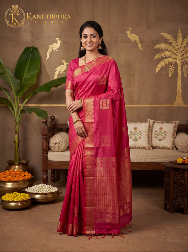 Kanchipuram Pure Soft Silk Handloom Saree-KP-SS-004
