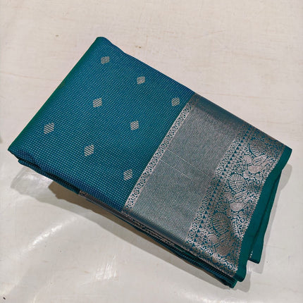 Kanchipuram Silk Saree with rich pallu and blouse Piece-KP-SESK-PL-001