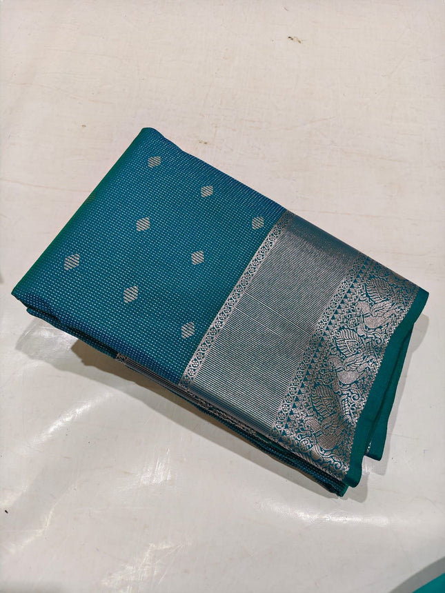 Kanchipuram Silk Saree with rich pallu and blouse Piece-KP-SESK-PL-001