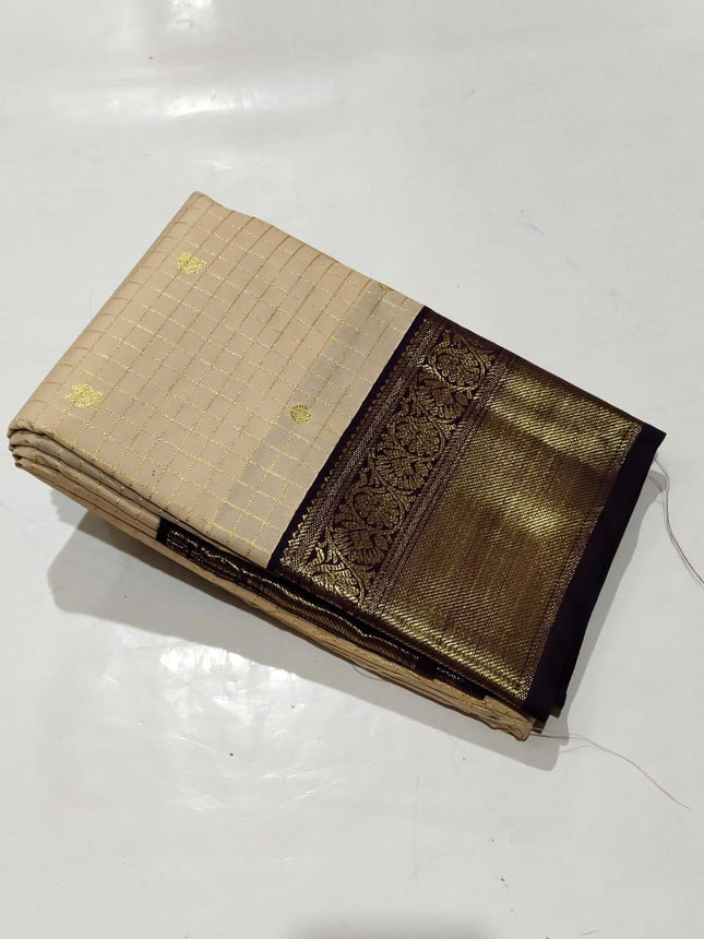 Vegan Silk Kanchipuram Saree with Rich Pallu and Blouse-KP-VS-RP-001