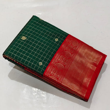 Vegan Silk Kanchipuram Saree with Rich Pallu and Blouse-KP-VS-RP-003